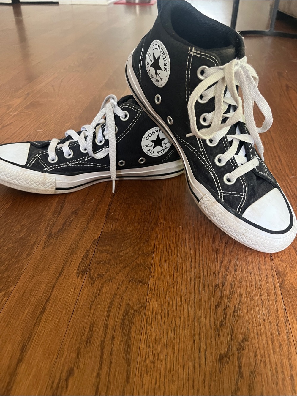 Converse High Top Sneakers in Black and White